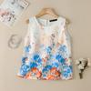 ZANZEA Женские летние топы без рукавов с круглым вырезом и цветочным принтом