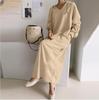 Cotton Long Sleeve Hoodie Dress With Casual Style For Autumn Winter Women
