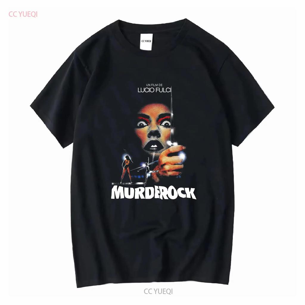 Скала Убийств V1 MURDEROCK Лучо Фульчи 1984 Футболка ЧЕРНАЯ ВСЕ РАЗМЕРЫ S 5XL винтажная Стиранная мужская с принтом Универсальная Повседневная Стильная
