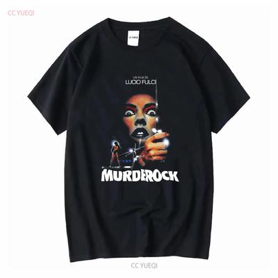 Скала Убийств V1 MURDEROCK Лучо Фульчи 1984 Футболка ЧЕРНАЯ ВСЕ РАЗМЕРЫ S 5XL винтажная Стиранная мужская с принтом Универсальная Повседневная Стильная