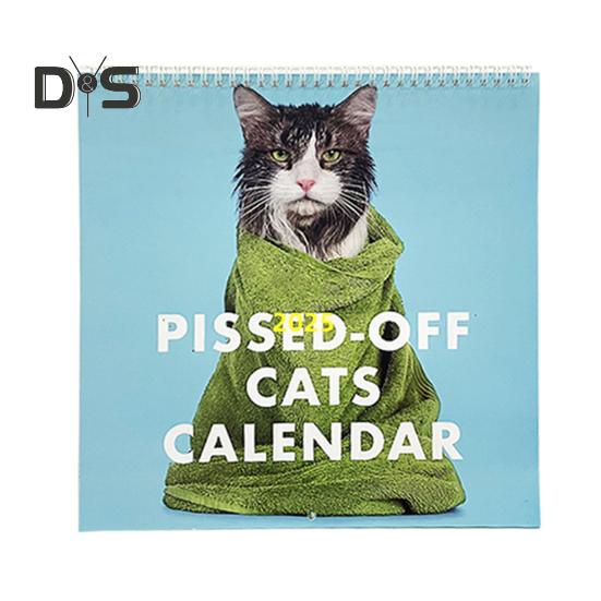 Настенный календарь 2025 года с рисунком собаки, настенный календарь, ежемесячный ежедневник, праздничный органайзер для домашнего офиса, декор