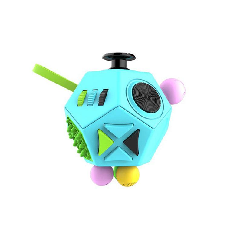 Кубические игрушки для снятия стресса, игральные кости, против раздражительности, для снятия тревоги, 12-сторонние игрушки-непоседа, кристаллическая декомпрессия, настольная игрушка на кончиках пальцев