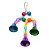 Metal Bell String For Parrot Bird Supplies Parrot Toy Jingle Bell Toy With Hanging Buckle
