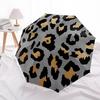 1pc Leopard Print Automatic Open/Close Umbrella, Halloween &  Gifts - Ideal for Daily, Formal, Party Use, Durable Canopy yy251011021