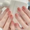 Полуотвержденные гелевые наклейки для ногтей Nude, долговечные наклейки для французского маникюра с УФ-лампой Omber, водостойкие полуотвержденные наклейки для ногтей 16 шт.