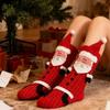 3D Knitted Santa Socks Non-slip Christmas Floor Socks Warm Slipper Socks Funny