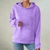 Women's Fashionable Long-sleeved Pullover And Solid-color Hooded Sweatshirt
