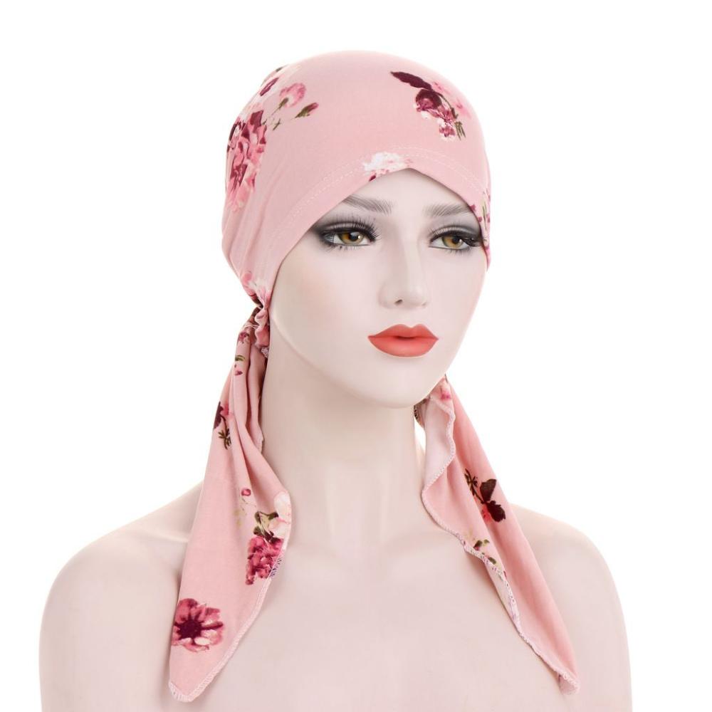 Headwear Women Cancer Hair Loss Head Wrap Chemo Hat Turban Cap Muslim Hijab