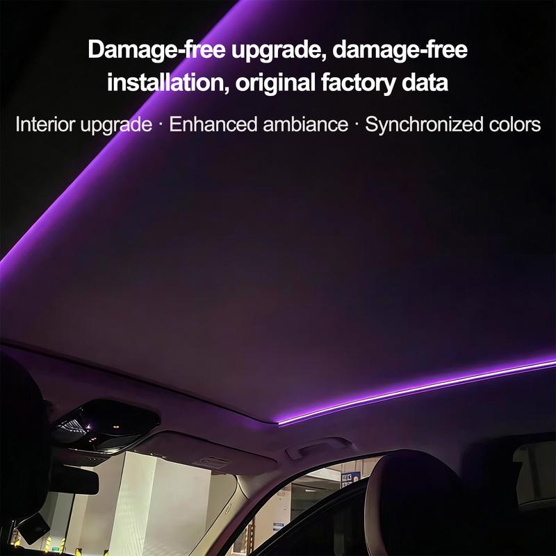 Ezonetronics Окружающее освещение для BMW X3 iX3 2018-2024, Боковая светодиодная подсветка панорамной крыши, Синхронизация с оригинальным заводским протоколом, 11 цветов, Plug&Play