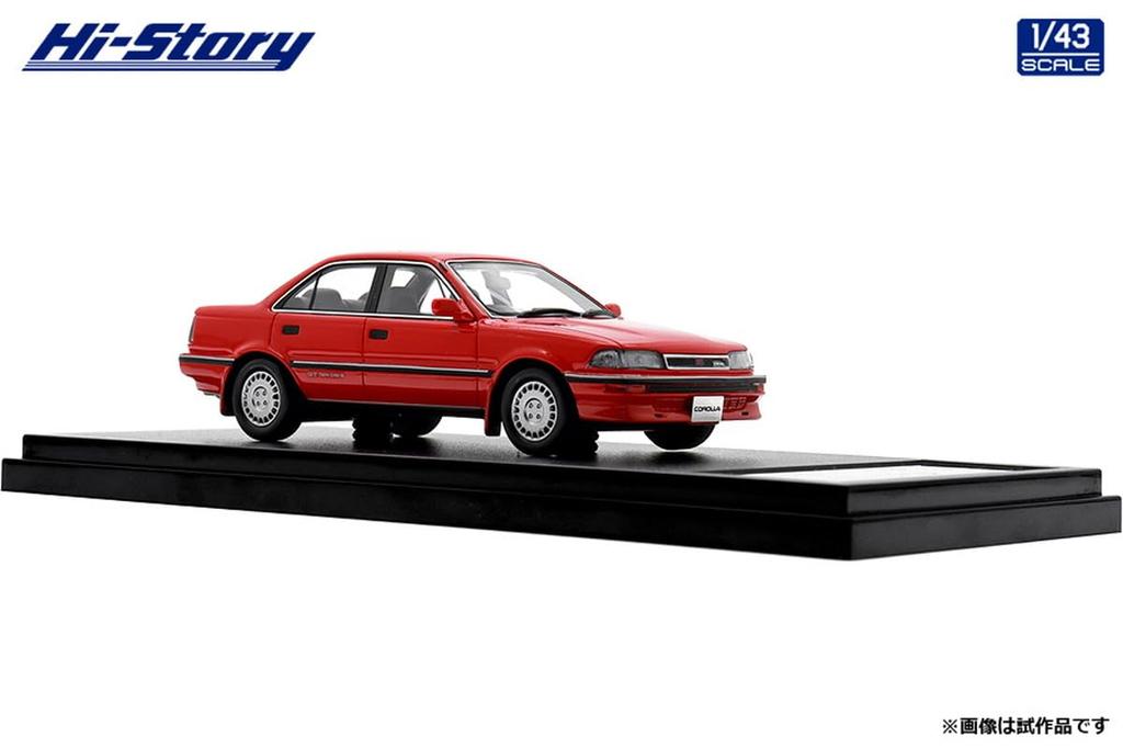 Hi Story Scale Toyota Corolla Sedan GT Super Red II Finished Model 1/43 (1987)