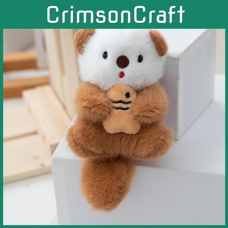 Soft Sea Otter Plushie With Long Fur Pp Cotton Filling Stuffed Animal For Kids