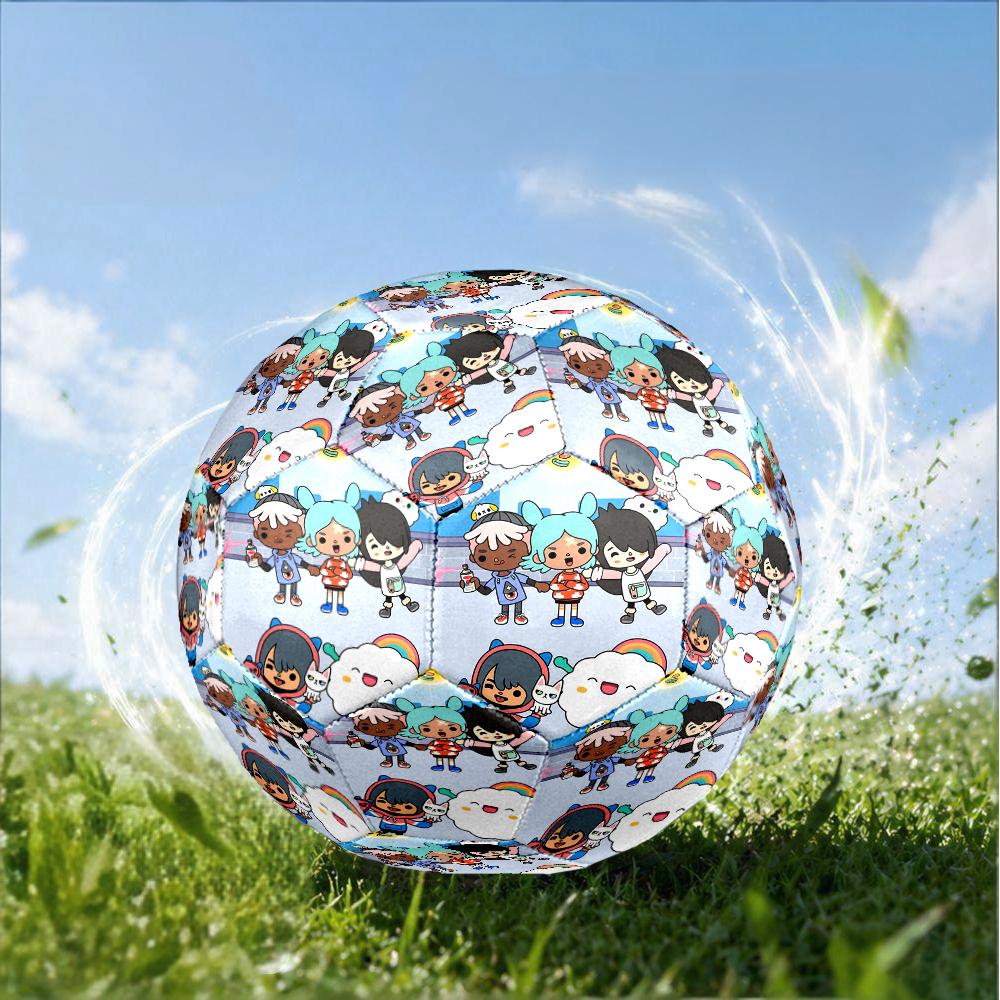 Vibrant World Of Toca Life Size 5 Soccer Ball,Indoor/Outdoor Suitable for Training Matches Tournaments Practice Games Perfect Gift for Fan