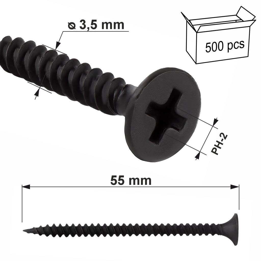 Drywall screws for metal KSGM-35055 (500)