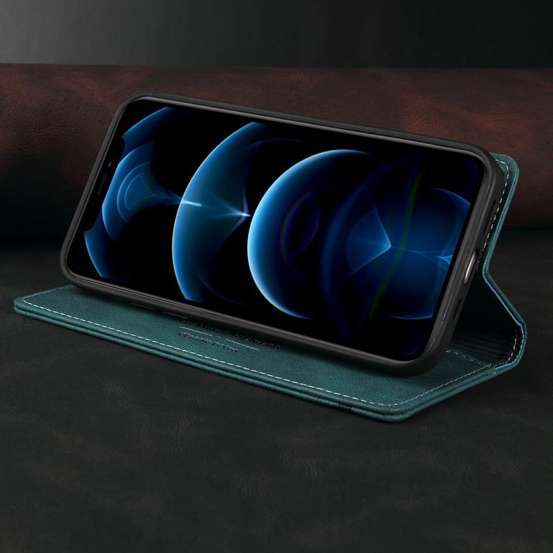 Кожаный чехол-кошелек для предотвращения мошенничества с кредитными картами для iPhone 13 12 Pro Max Samsung S22 S21 FE S20 A12 A32 A52 Xiaomi POCO F3 X3 Redmi Note 11 10