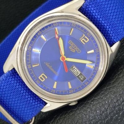 Б/У винтажные мужские часы SEIKO 5 AUTOMATIC 6119C из Японии с синим циферблатом a433875-2