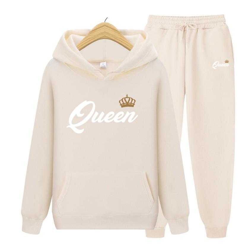 Women's Hoodie Autumn Men's Hoodie + Pants Sets Queen Women Suit Hoodie Two Pieces Set Hooded Sweatshirt