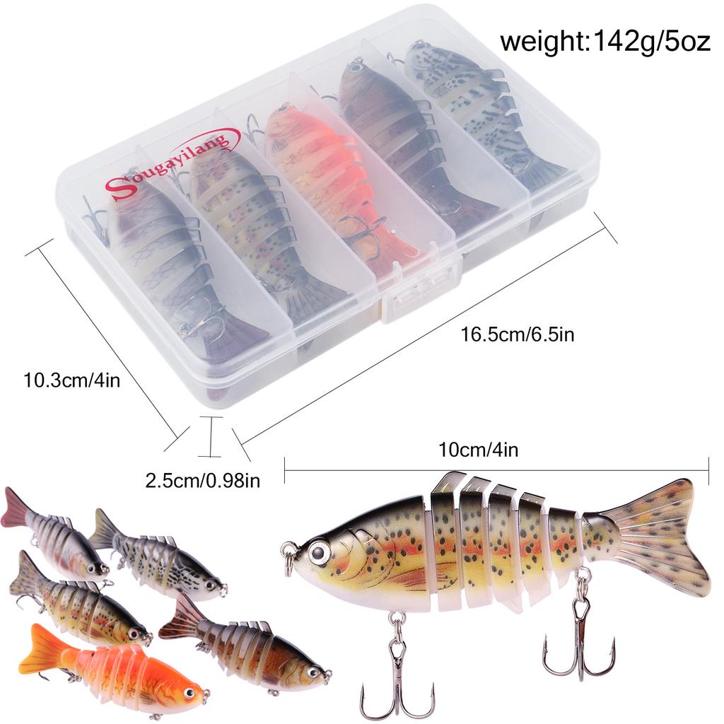 Fishing Lure Artificial ABS Plastic Life-like Swim Baits Crankbaits Hooks Lure for Bass Carp Fishing