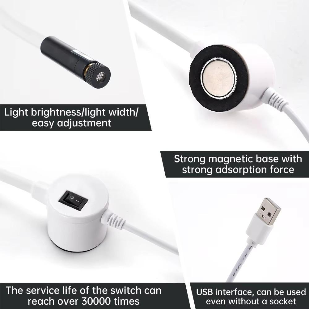 Portable Magnetic Positioning Quilting Light for Sewing Multifunctional Single/cross-line Positioning Lights Work Light USB