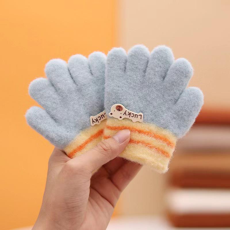 Премиальные теплые зимние перчатки с героями мультфильмов для детей – полнопалые, с разрезом, толстые перчатки для мальчиков и девочек