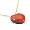 Blood Red Coral Black Pearl Reversible Heart Necklace Pendant Gold Filled Undyed