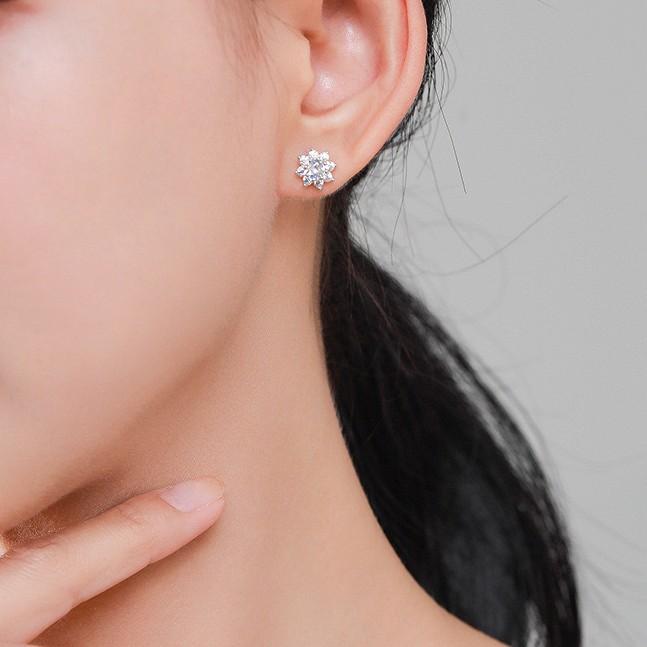 Fraise Earrings S925 Flowers With Zircons