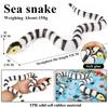 Oenux Forest Savage Snakes Animals TPR Rattlesnake Python Cobra Action Figures Lifelike Model Education Kids Toy Gift Prank Toy