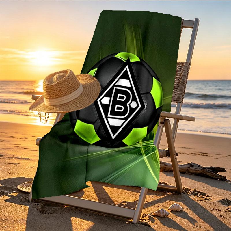 Borussia Monchengladbach Print Beach Towel Design, Soft, Lightweight. for Home Bathroom, Spa, Pool, Yoga, Surfing, Camping, Gift for Family, Friend