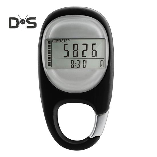 3D счетчик шагов, простой шагомер для ходьбы с карабином, точный зажим, трекер шагов для мужчин, женщин, детей, пожилых людей
