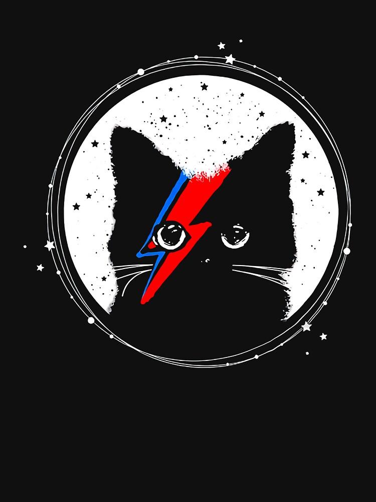 David Bowie Black-Cat-David-Bowie-Starry-Background-Shirt Essential T-Shirt