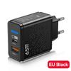 Светодиодное USB-зарядное устройство с несколькими портами и Type-C PD с подсветкой - Дорожный адаптер US/EU/UK