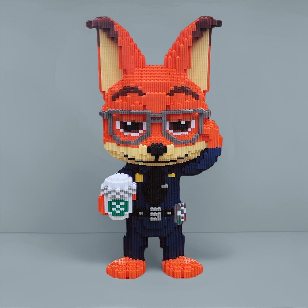 92 см Аниме Лиса Джуди Ник Миниатюрные Строительные Блоки Мультфильм Зверополис 2 Модель Украшение Игрушка Взрослые Дети Сюрприз Подарок