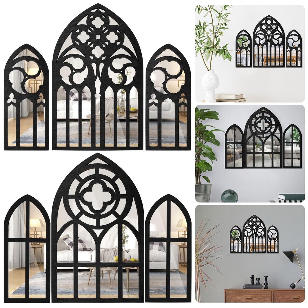 8 Styles Gothic Mirrors Wall Decor Vintage Cathedral Arch Frame Mirror Home Decorative Mirror Bedroom Art Wall Decoration