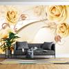 Цветочная фреска 3D рельефные обои с цветами Современные ювелирные изделия Фреска Гостиная Спальня Настенные росписи Домашний декор
