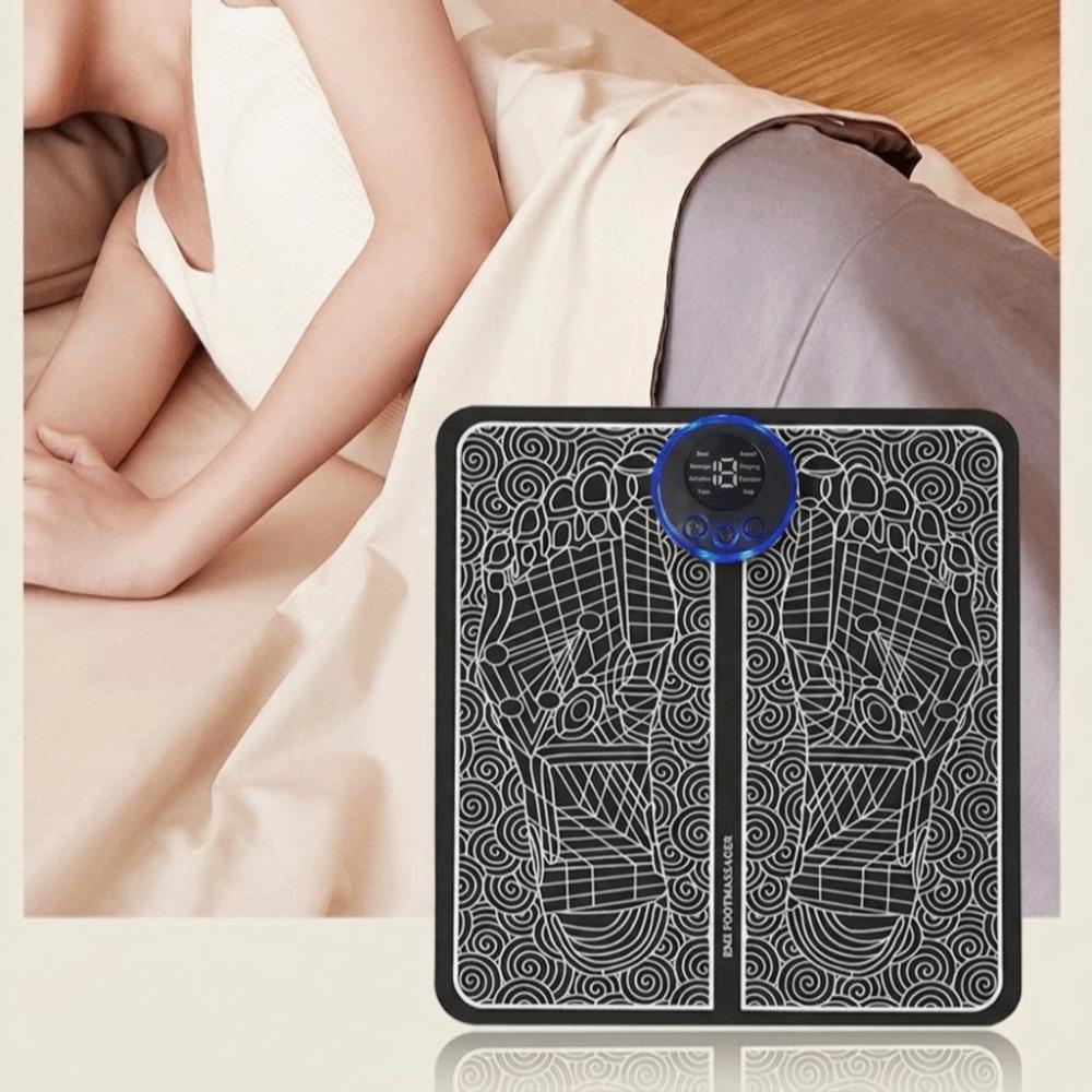 Portable Foot Massager Pad 8 Modes Foot Massage Mat Electric Foot Massager Fitness Activity