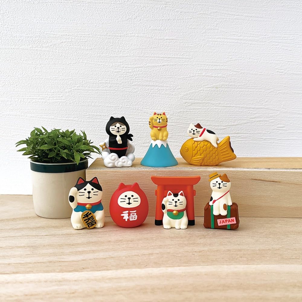 Decor Corporation concombre Магнит на холодильник для путешествий по Японии W3 Манеки-неко (Lucky Cat) Размер приблизительно. D1.8 H4.3 ZCB-29521