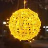 Dia20/30CM Big Globe Rattan Ball Christmas String Light Globe Ball Garland Fairy Light for Tree Holiday Wedding Party Decor