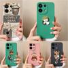 Cute Bear Cover For Xiaomi Redmi Turbo 3 5G Note 13 Pro A3 13 4G 13R Phone Case Liquid Soft Silicone Camera Protection High Quality Popular Shell Capa