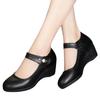 Zapatos De Mujer женские симпатичные удобные черные лакированные туфли с пряжкой на ремешке, женские туфли на каблуке с крутым винно-красным каблуком