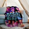 Personalized Custom Name Blanket - Kpop Demon Hunters Print Design,Blanket for Sofa,Bed,Travel,Camping - Soft and Warm, Great Gift