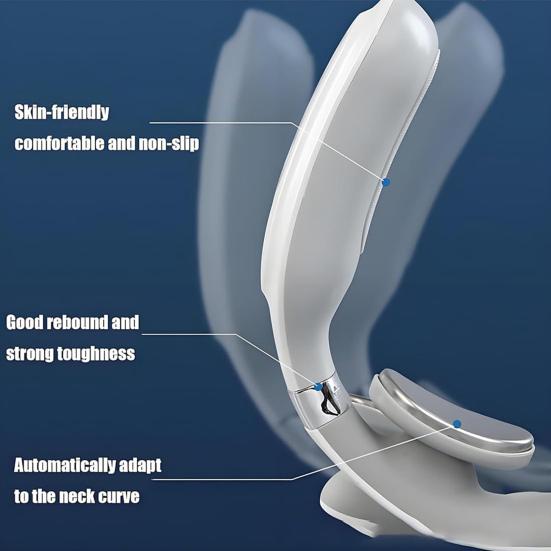 Портативный массажер для шеи 6 режимов вибрации 16 уровней интенсивности Перезаряжаемый Глубокотканный Обезболивающий Электрический Вибрационный Шейный Массажер с Подогревом