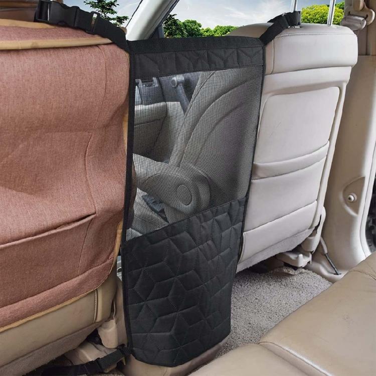 Car Storage Bag Car Net Safety Barrier Car Mesh Organizer Seats Back Net Bag Barrier for Dog Pet Baby SUV Car Divider