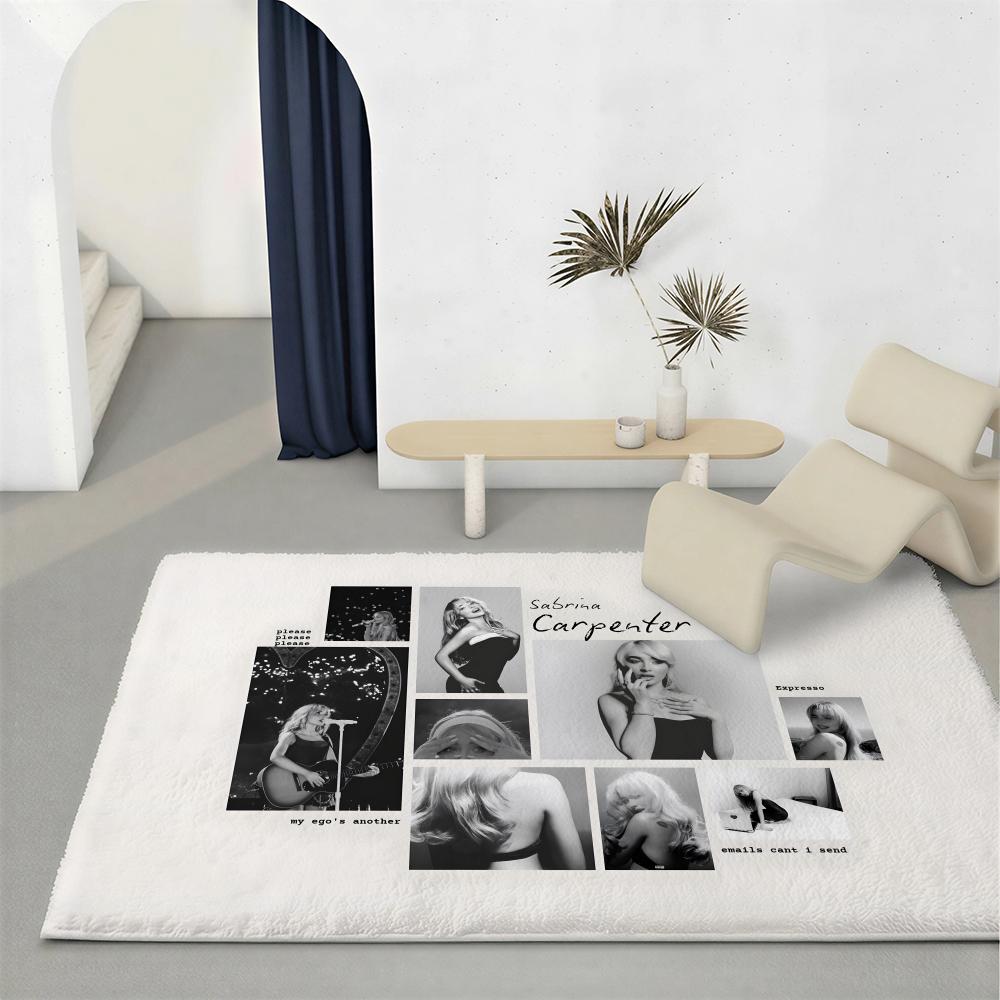 Singer S Sabrina Carpenter Floor Mat Eco Friendly Flannel Doormat Non Slip Odorless Soft Short Plush Indoor Floor Rug