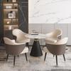 Modern Minimalist Office Reception Table & Chair Set - Includes 1 Table & 4 Chairs for Cafe or Leisure Use