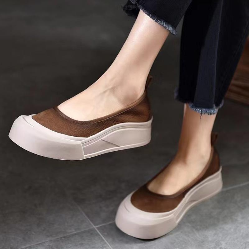 Неглубокие плоские женские туфли на платформе, лоферы, повседневная дизайнерская обувь, осень 2024, сандалии, новый тренд, удобные прогулочные туфли Chaussures Femme