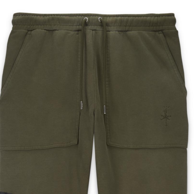 Jordan X Travis Scott Collaboration SS24 Printed Letter Lace-Up Loose Casual Pants Men Pants Army-Green DZ5509-325