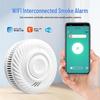 10-Year Battery Smart WiFi Smoke Detector with EN14604 Certification and Tuya Interconnectivity