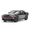 1/32 Dodge Challenger SRT Hellcat Toy Car Model Diecast Metal Miniature 1:32 Sound & Light Vehicle Collection Gift for Kid Boys