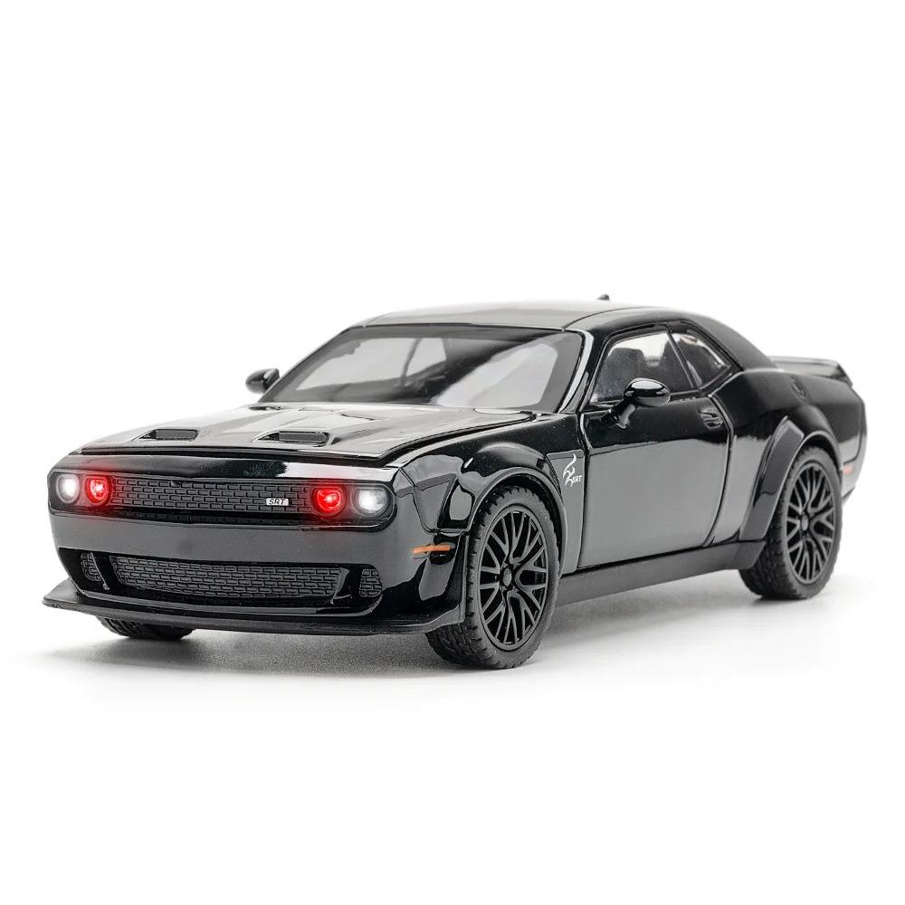 1/32 Dodge Challenger SRT Hellcat игрушечная модель автомобиля литая металлическая миниатюра 1:32 Звуковых и Световых Машинок Коллекция Подарок Для Мальчиков