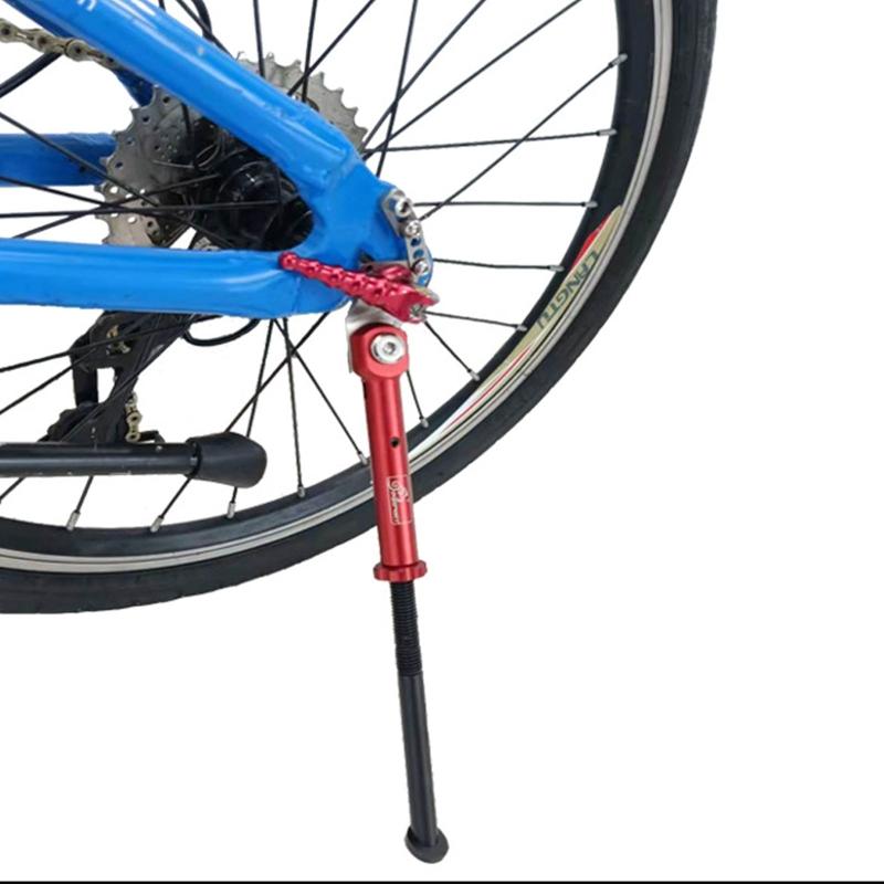 Adjustable Bicycle Kickstand Folding Bike Foot Side Stand Replacement Aluminum Alloy Bike Kickstand Foot Brace Rustproof