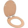 Toilet Seat - VIDAXL - Soft-Close Lid - MDF - Adjustable Hinges - Bamboo Color